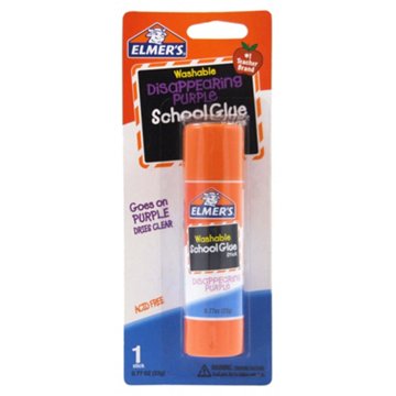 Elmer's Washable Disappearing Purple School Glue Stick, 0.77 oz