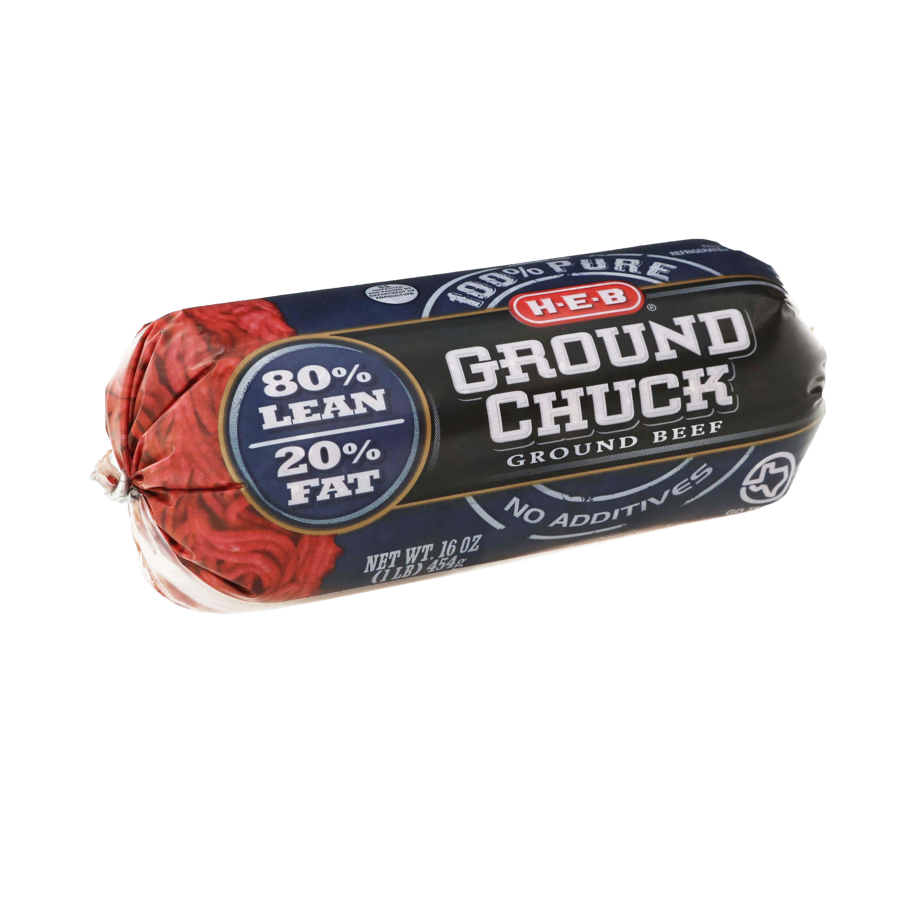 H-E-B 100% Pure Ground Beef Chuck, 80% Lean - Shop Beef At H-E-B