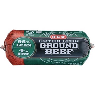 H-E-B 100% Pure Extra Lean Ground Beef, 96% Lean, 1 lb