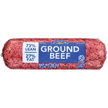 Hill Country Fare Ground Beef, 73% Lean, 3 lb