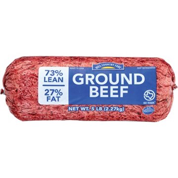 Hill Country Fare Ground Beef, 73% Lean, 5 lb