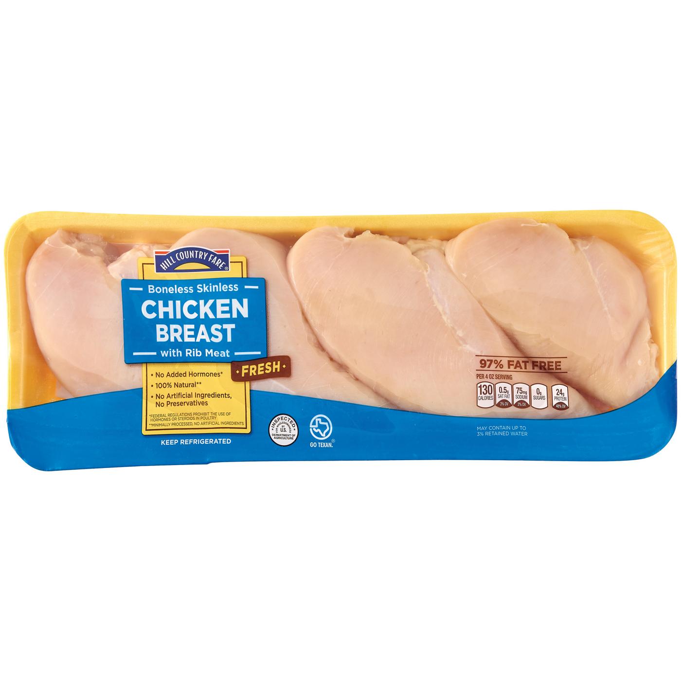 Hill Country Fare Boneless Skinless Chicken Breasts; image 1 of 4
