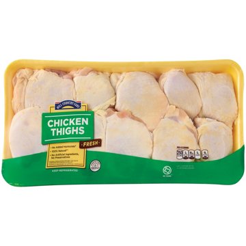 Hill Country Fare Bone-in Skin-on Chicken Thighs, Value Pack, Avg. 5.18 lbs