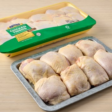Hill Country Fare Bone-in Skin-on Chicken Thighs, Value Pack, Avg. 5.18 lbs