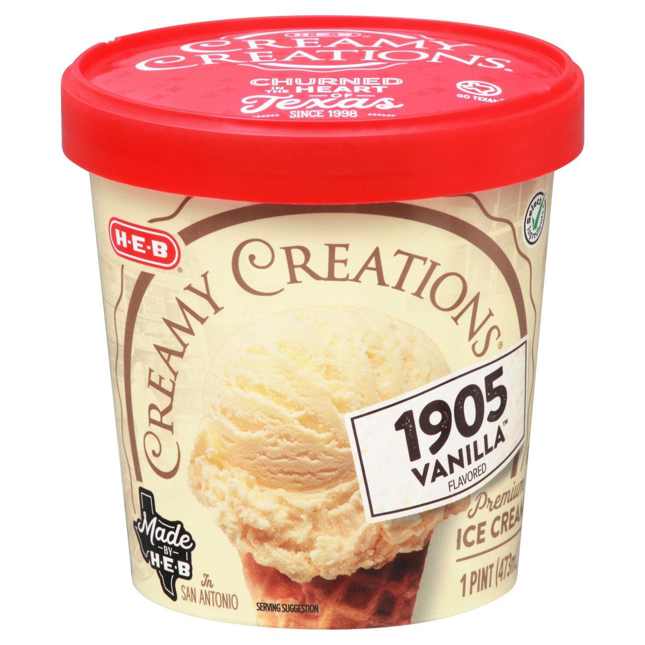 H-E-B Select Ingredients Creamy Creations 1905 Vanilla Ice Cream - Shop ...