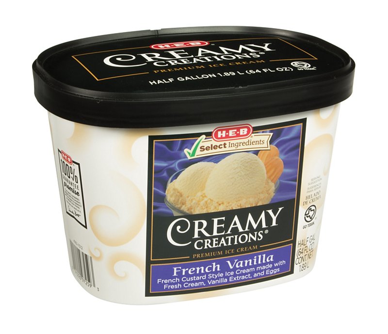 H-E-B Select Ingredients Creamy Creations French Vanilla Ice Cream 