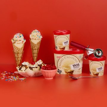 H-E-B Creamy Creations 1905 Vanilla Ice Cream, 1/2 gal