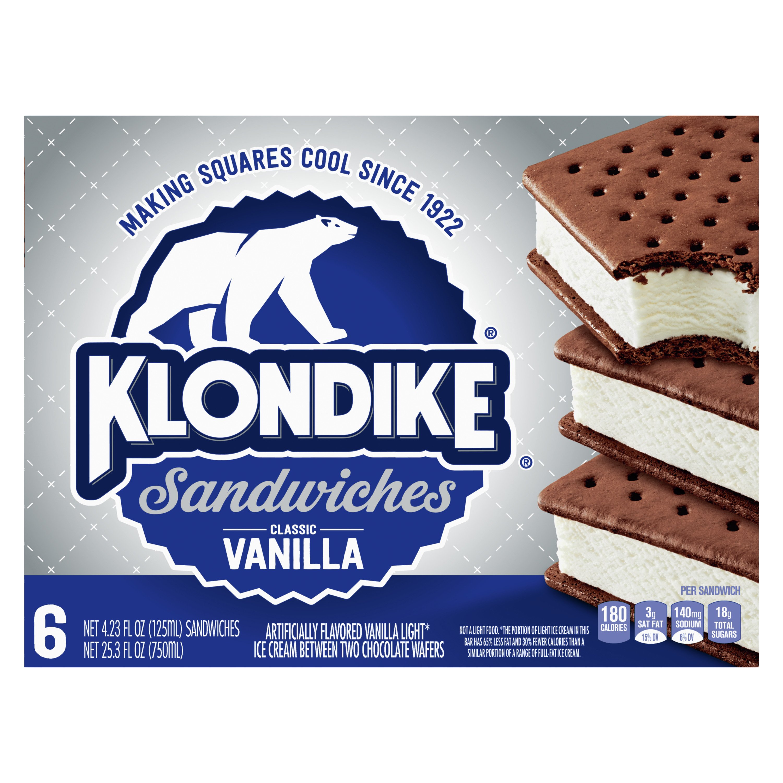 Klondike Classic Vanilla Ice Cream Sandwiches - Shop Cones & Sandwiches at  H-E-B