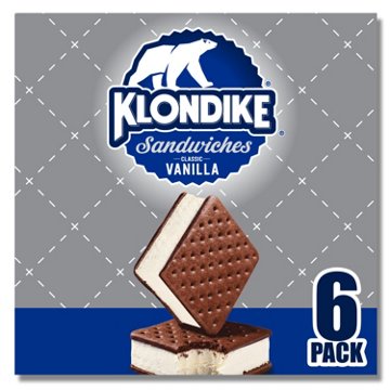 Klondike Classic Vanilla Ice Cream Sandwiches, 6 ct