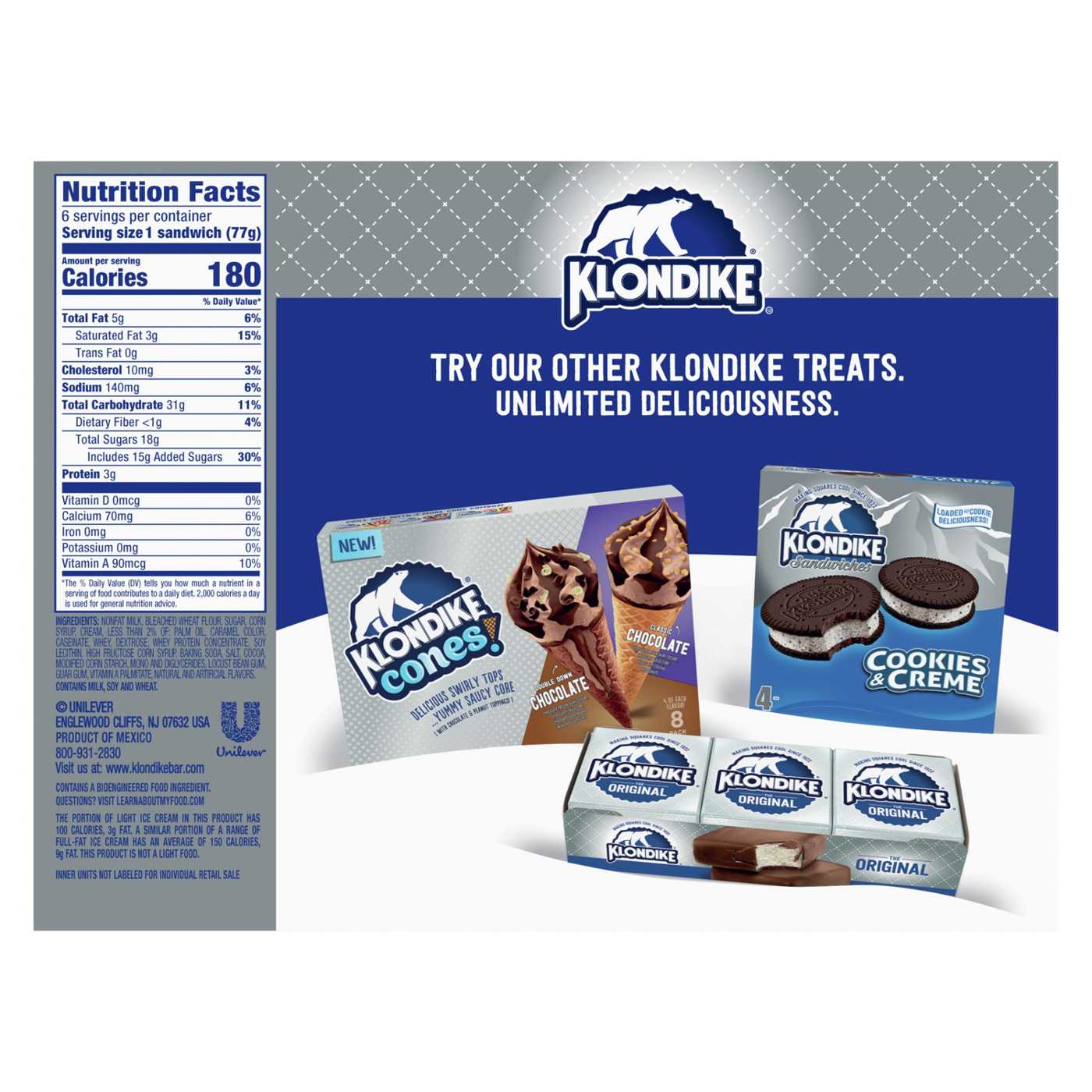 Klondike Classic Vanilla Ice Cream Sandwiches; image 4 of 6