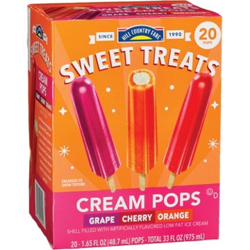 Hill Country Fare Sweet Treats Ice Cream Pops, 20 ct