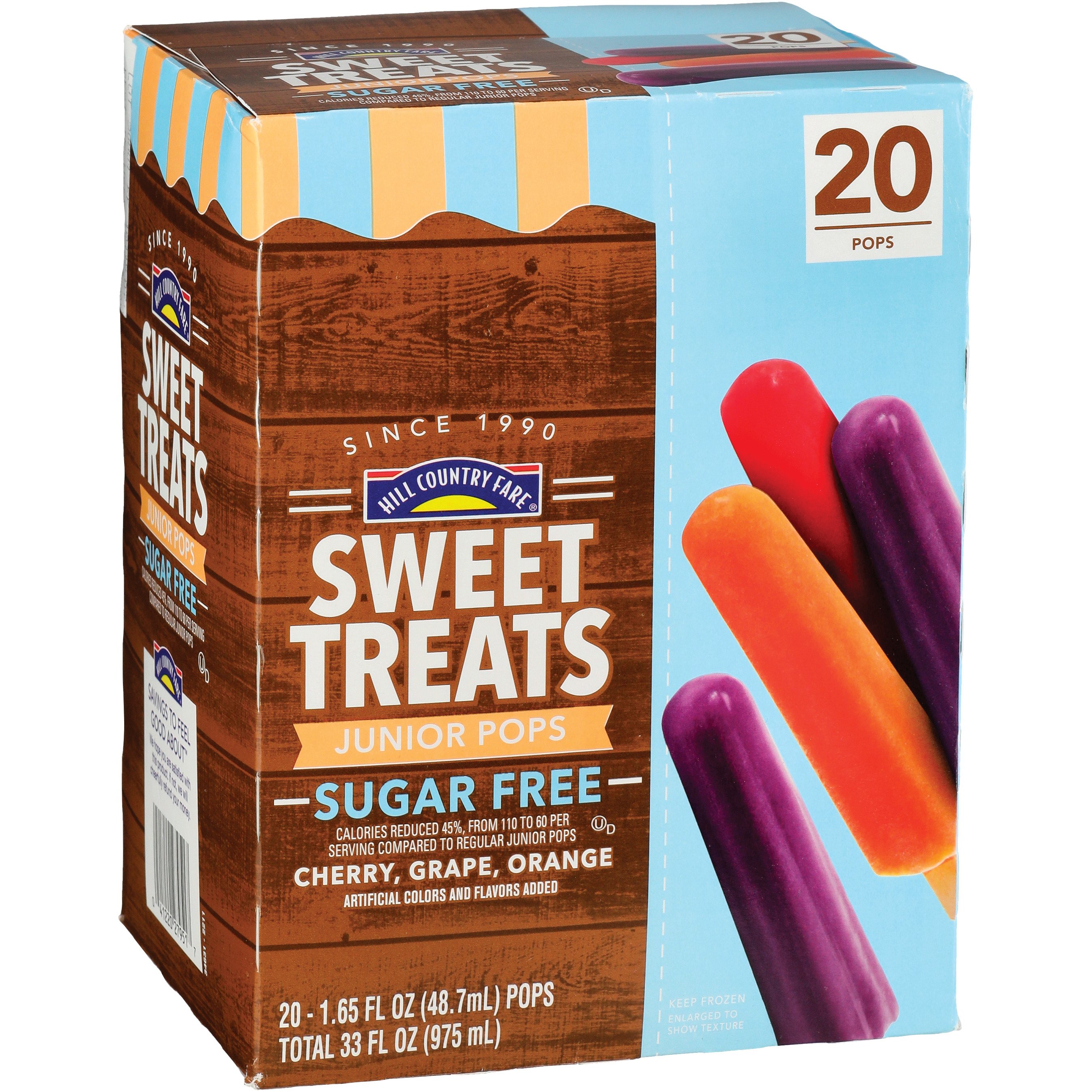 Hill Country Fare Sweet Treats Sugar-Free Junior Pops - Shop Bars & Pops at  H-E-B