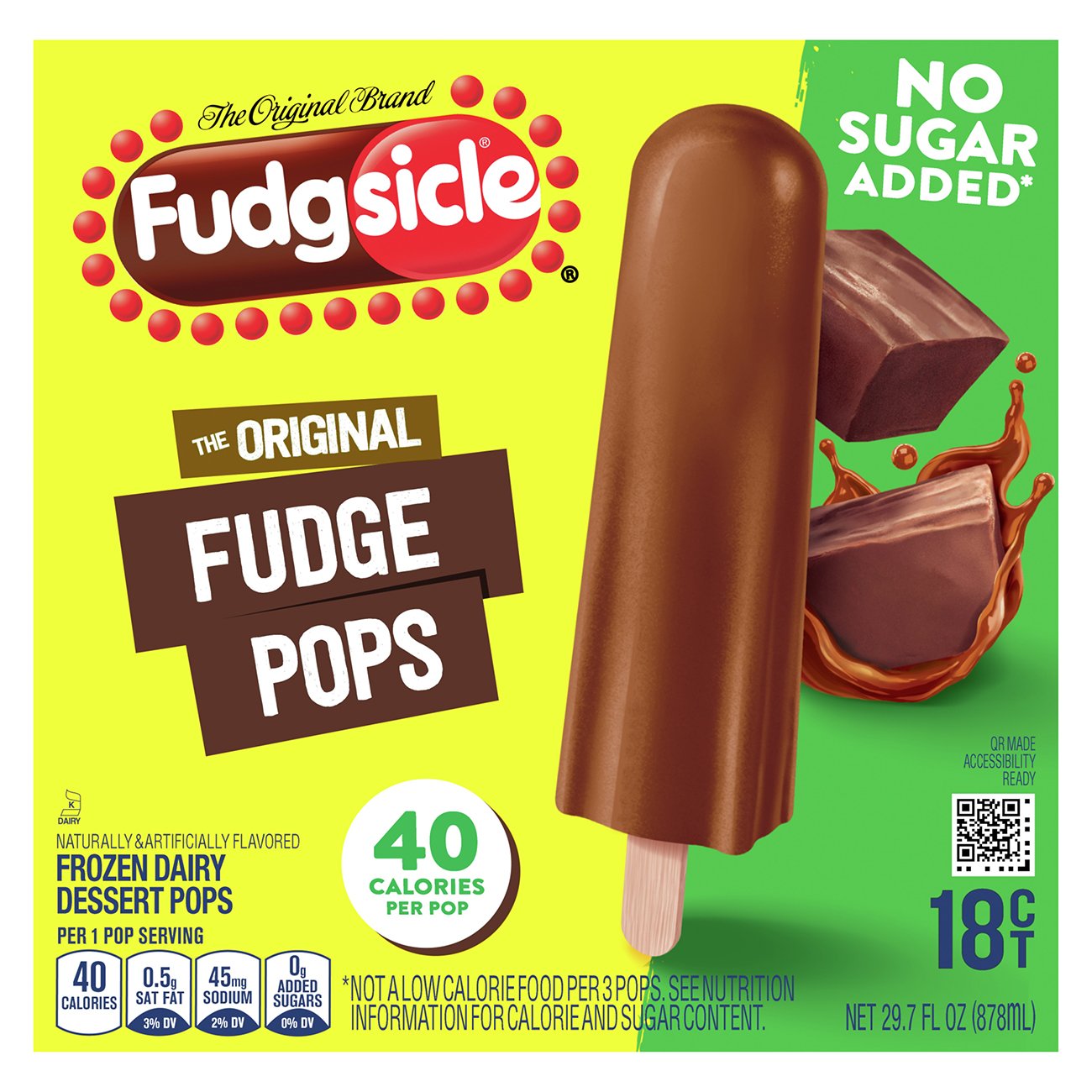 Popsicle Fudgsicle No Sugar Added Original Fudge Pops Shop Bars & pops at HEB