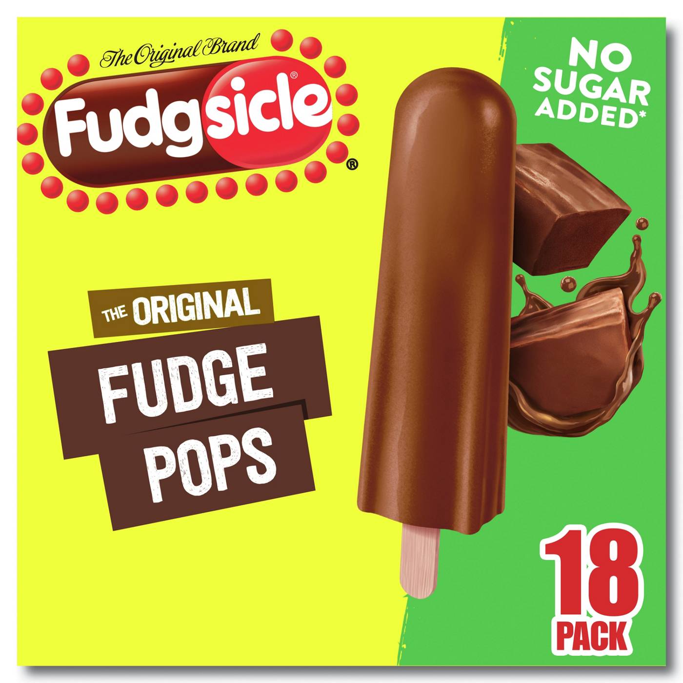 Popsicle Fudgsicle No Sugar Added Original Fudge Pops; image 2 of 4