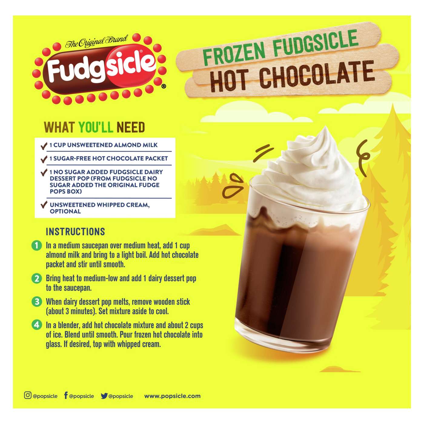 Popsicle Fudgsicle No Sugar Added Original Fudge Pops; image 4 of 4