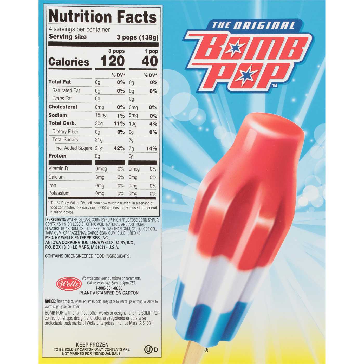 Bomb Pop Original Ice Pops; image 2 of 8