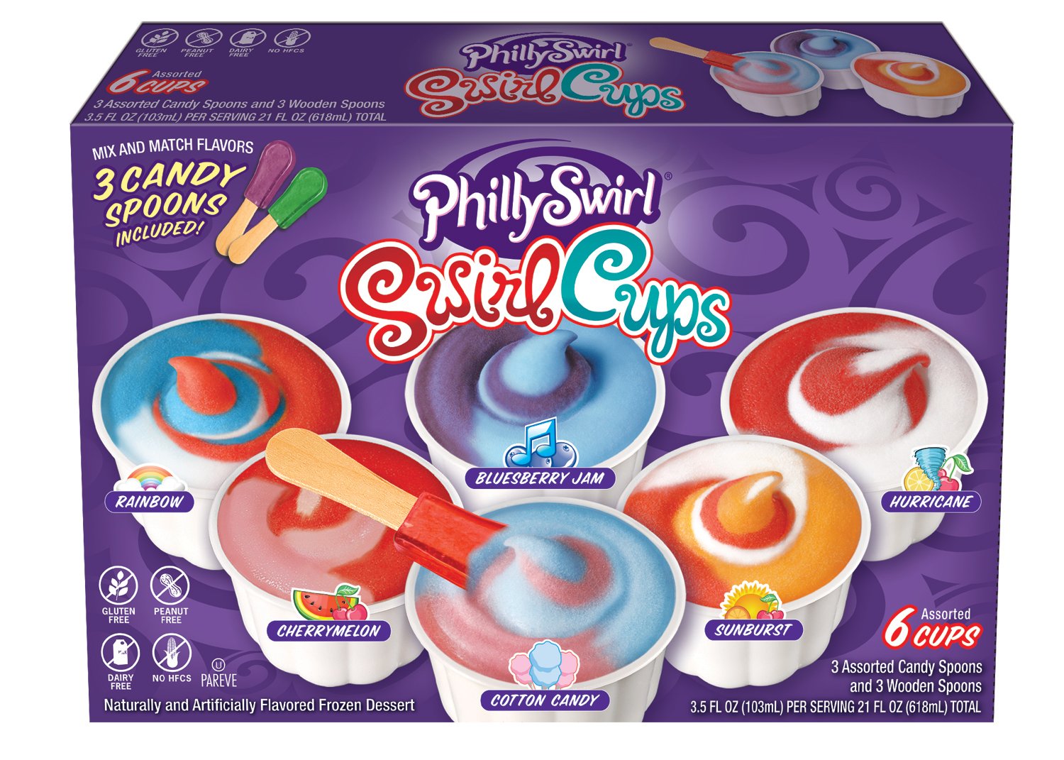 PhillySwirl Italian Ice Assorted Flavors - Shop Bars & pops at H-E-B