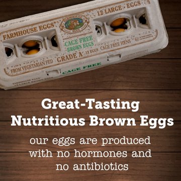 Farmhouse Grade A Cage Free Large Brown Eggs, 12 ct