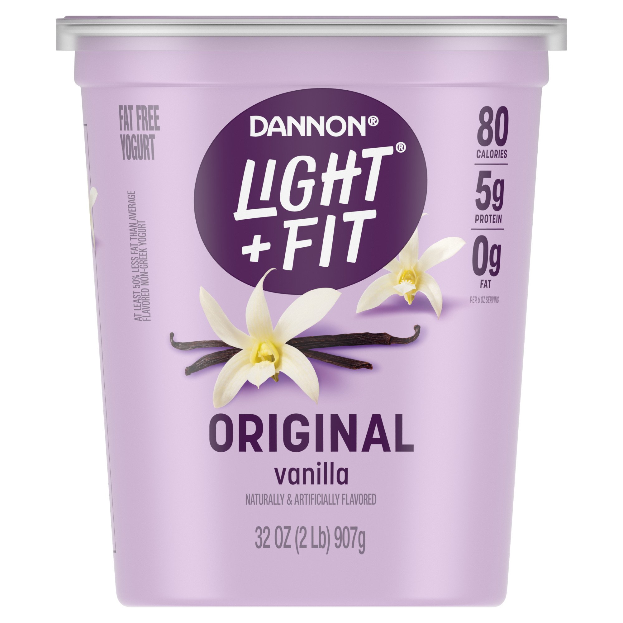 sikkerhed atomar dråbe Dannon Light & Fit Non-Fat Vibrant Vanilla Yogurt - Shop Yogurt at H-E-B