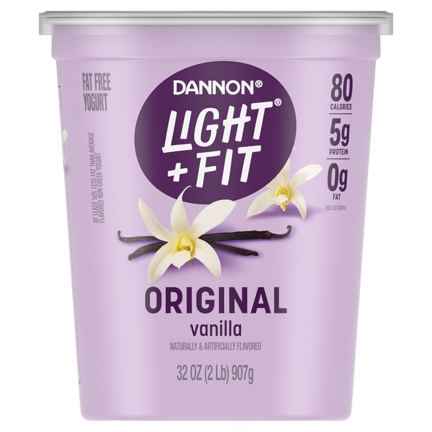 Light + Fit Vanilla Fat Free Yogurt; image 1 of 5