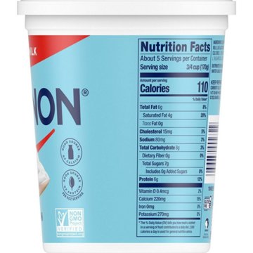 Dannon Whole Milk Plain Yogurt