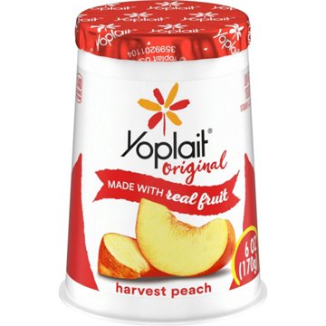 Yoplait Original Low-Fat Harvest Peach Yogurt, 6 oz
