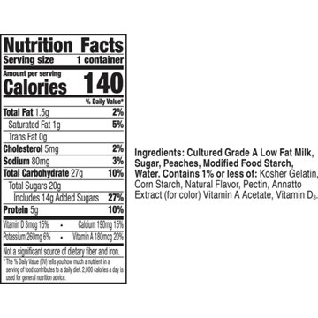 Yoplait Original Low-Fat Harvest Peach Yogurt, 6 oz
