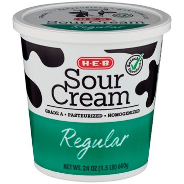 H-E-B Regular Sour Cream, 24 oz