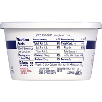 Daisy Light Sour Cream, 8 oz