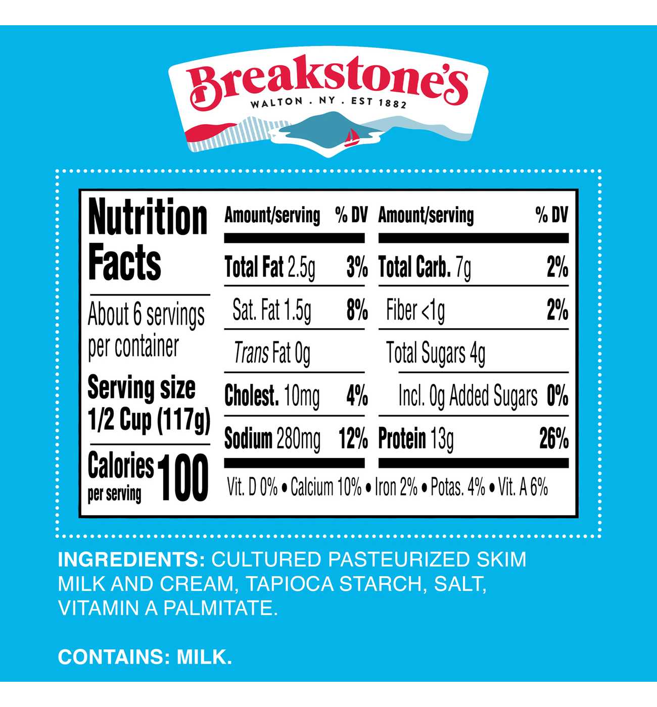 Breakstone's Small Curd 2% Milkfat Lowfat Cottage Cheese; image 8 of 10