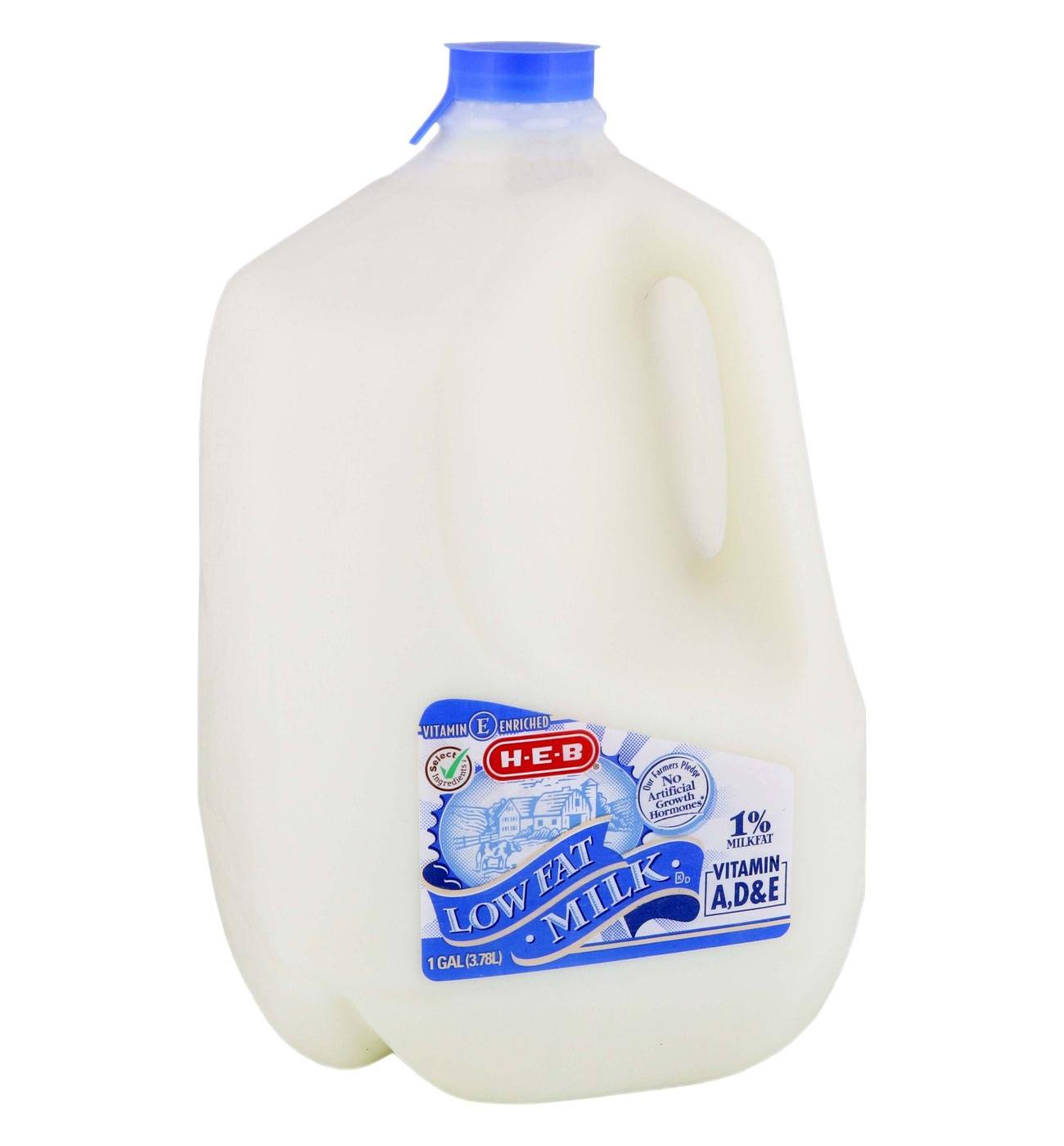 H-E-B 1% Low Fat Milk; image 1 of 2