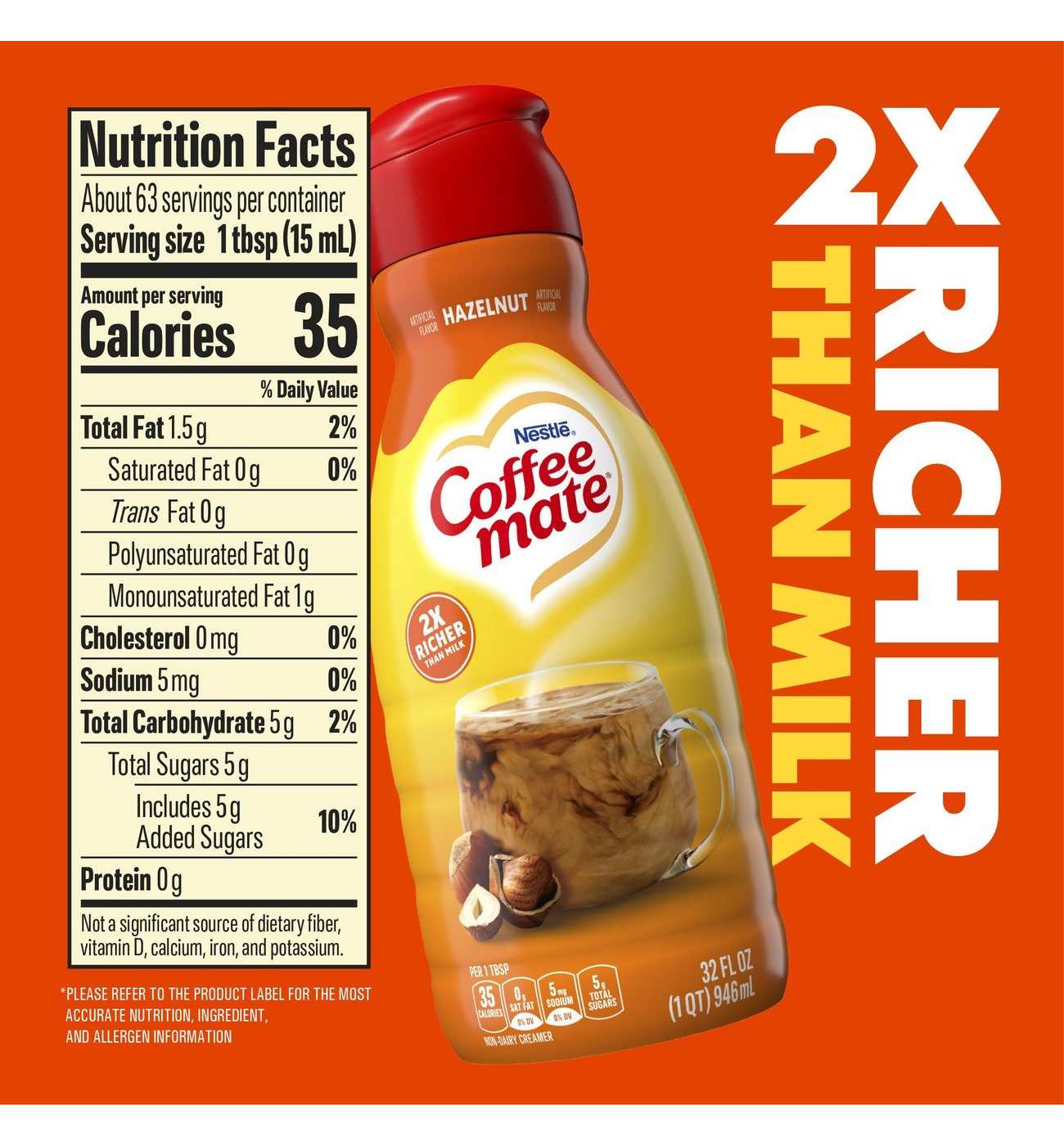 Nestle Coffee Mate Coffee Creamer - Hazelnut ; image 4 of 7