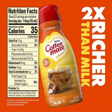 Nestle Coffee Mate Coffee Creamer - Hazelnut , 32 oz