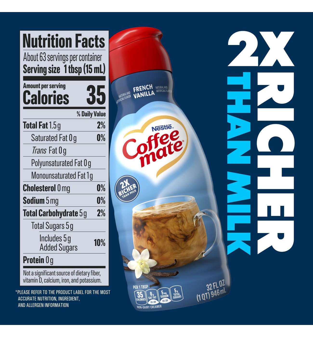 Nestle Coffee Mate Coffee Creamer - French Vanilla; image 7 of 8