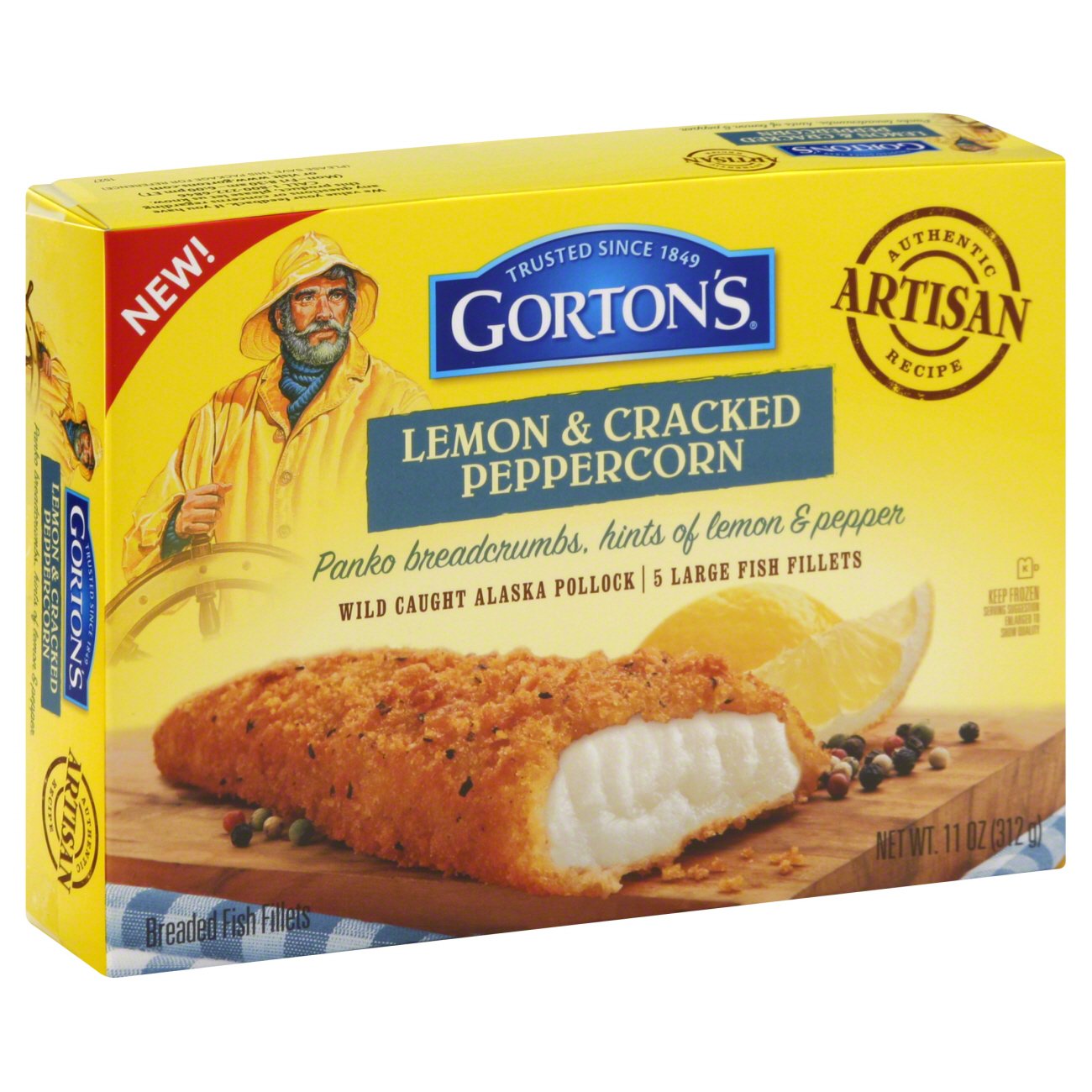 Gorton's Lemon and Cracked Peppercorn Fish Fillets Shop Fish at HEB