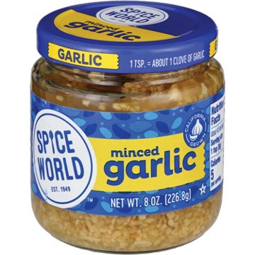 Spice World Minced Garlic, 8 oz