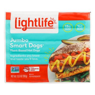 Lightlife Smart Dogs Jumbo Veggie Protein Links, 13.5 oz