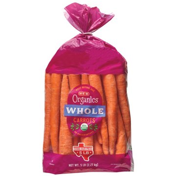 H-E-B Organics Fresh Whole Carrots - Texas-Size Pack, 5 lbs