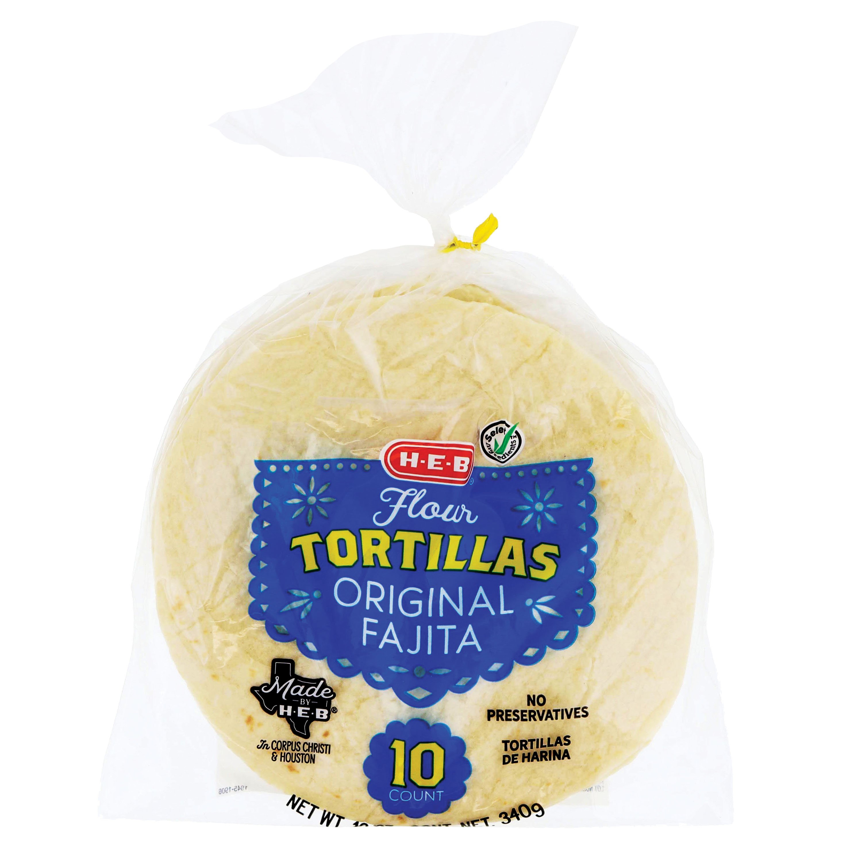 HEB Select Ingredients Original Flour Tortillas Shop Tortillas at HEB