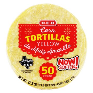 H-E-B Yellow Corn Tortillas, 50 ct