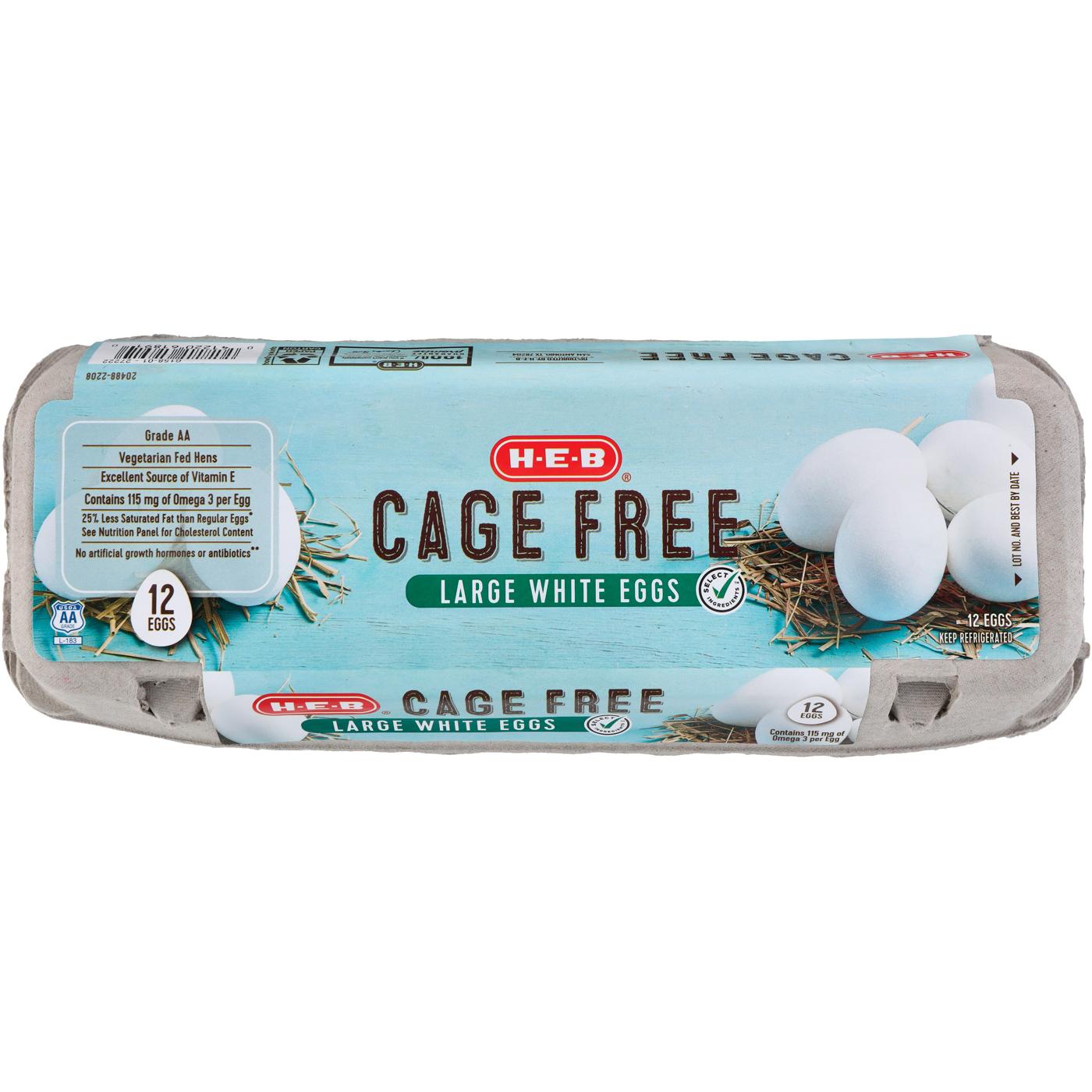 H-E-B Grade AA Cage Free Large Brown Eggs