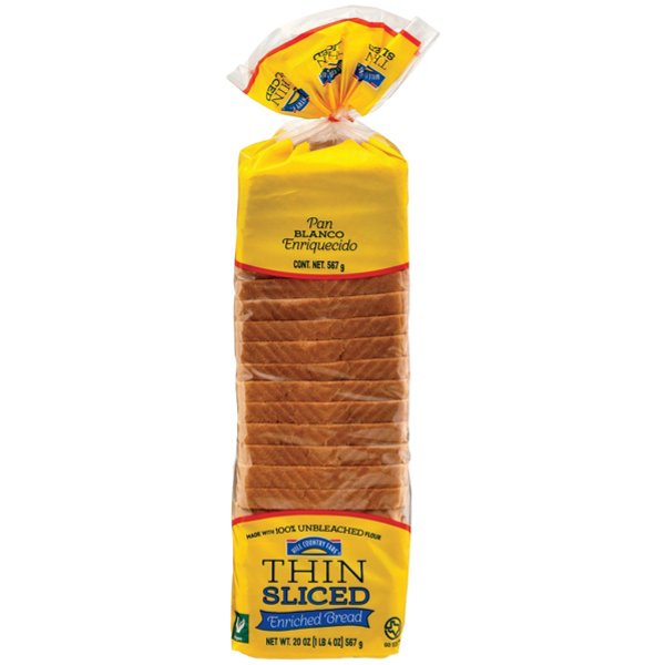 Hill Country Fare Thin Sliced Enriched White Sliced Bread,…