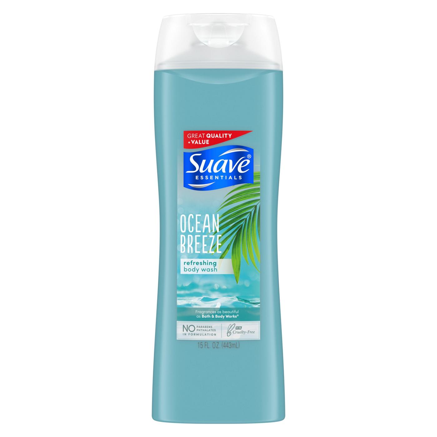 Suave Essentials Ocean Breeze Body Wash; image 1 of 10