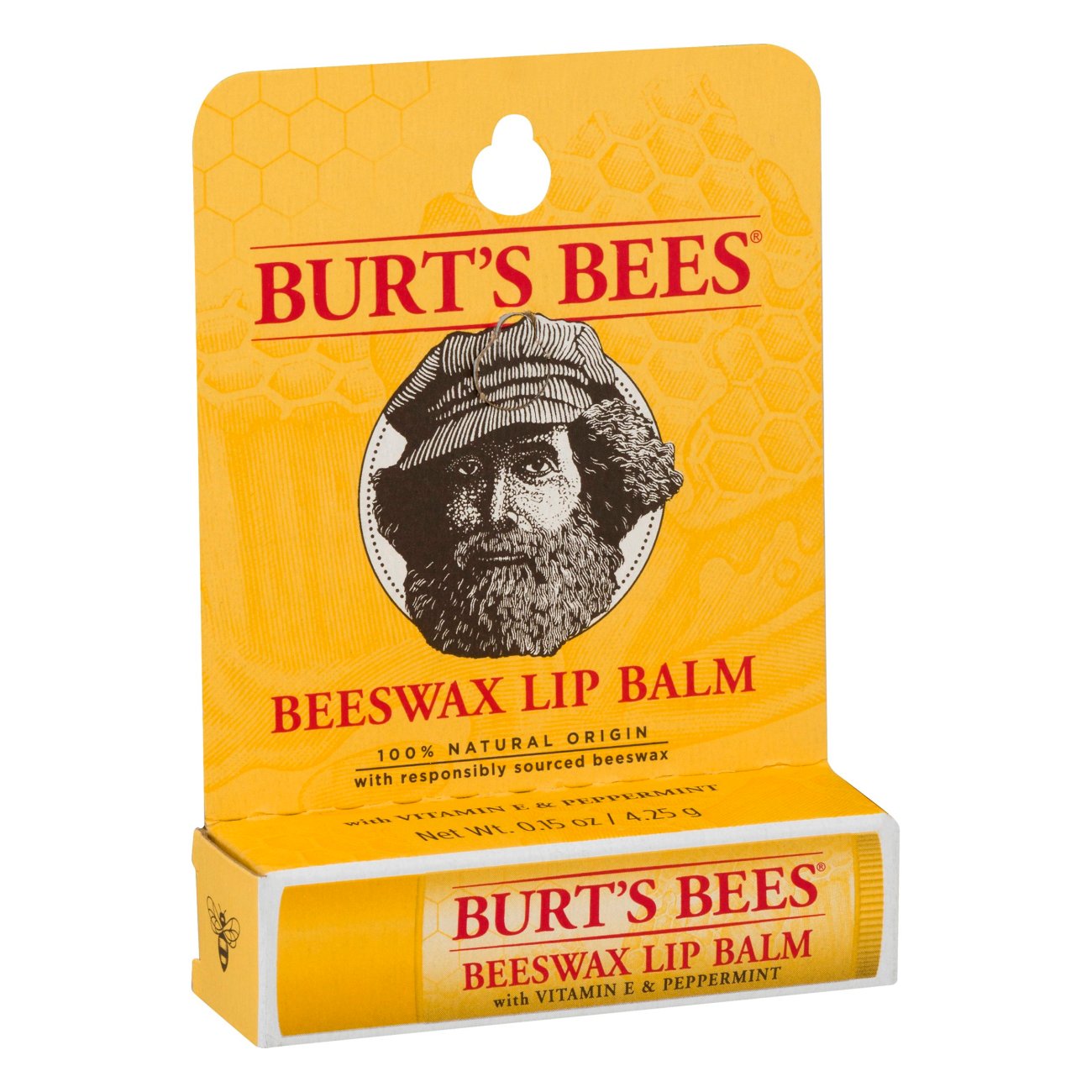 Equate Beeswax Lip Balm with Vitamin E & Peppermint, 0.75 oz, 5 Count
