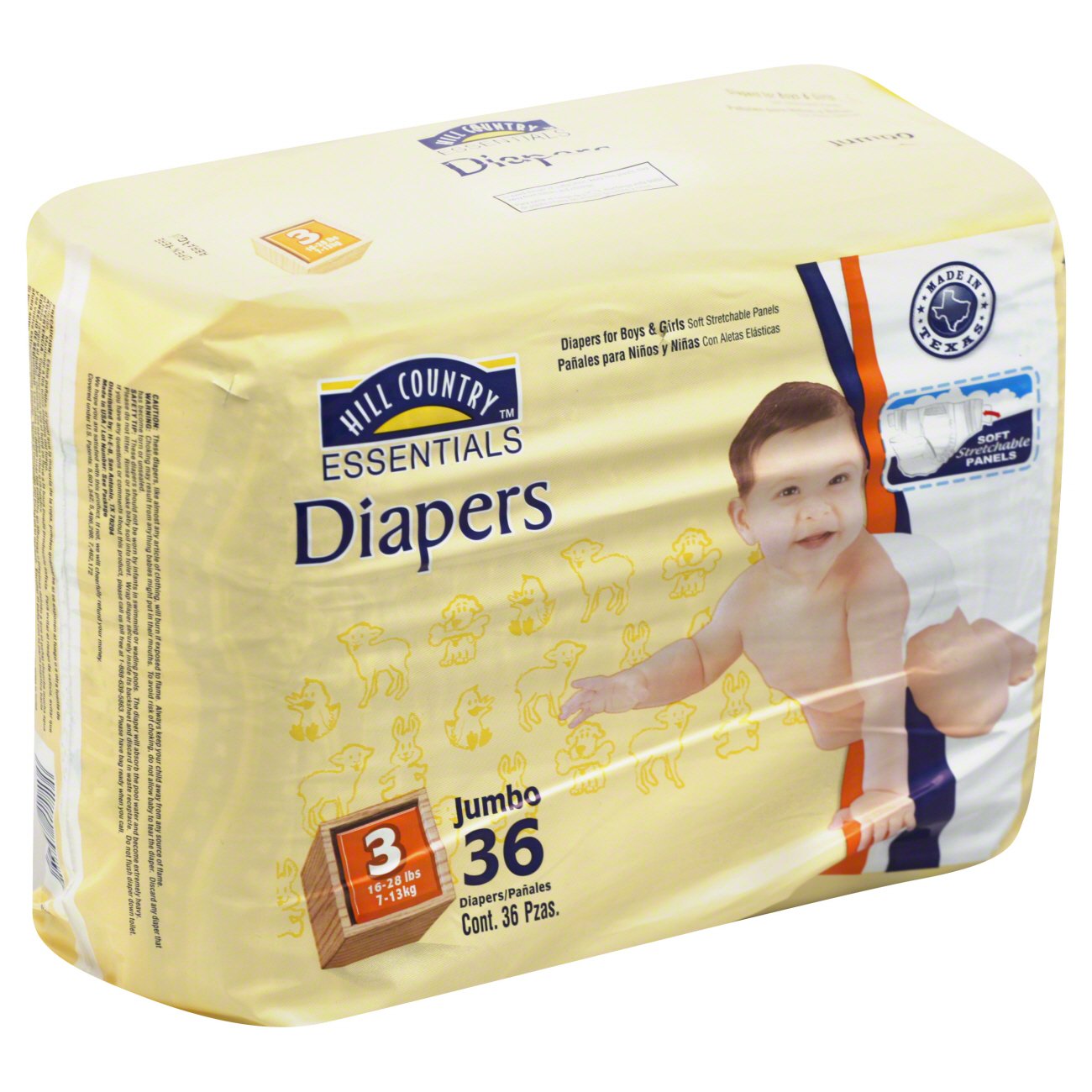 Hill Country Essentials Boys & Girls Jumbo Pack Diapers Size 3 Shop