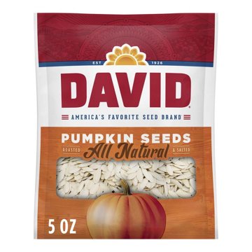 DAVID Roasted Salted Pumpkin Seeds, 5 oz