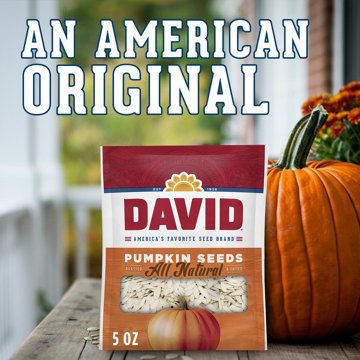 DAVID Roasted Salted Pumpkin Seeds, 5 oz