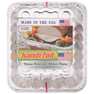 Handi-Foil Roaster-Baker Pans, 3 pk, 11.75" x 9.36" x 2.31"