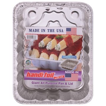 Handi-Foil Giant All Purpose Pan & Lid, 13.5" x 9.66" x 2.75"
