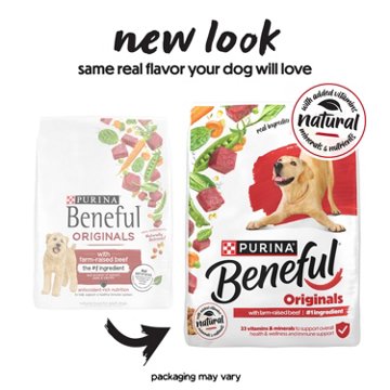 Beneful Purina Originals Natural Dog Food Dry Recipe - Farm-Raised Beef